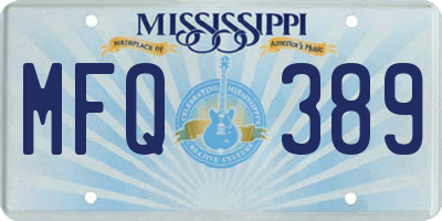 MS license plate MFQ389