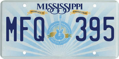MS license plate MFQ395