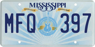 MS license plate MFQ397
