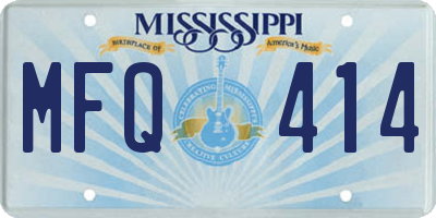 MS license plate MFQ414