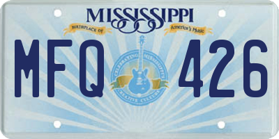 MS license plate MFQ426
