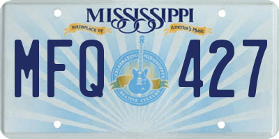 MS license plate MFQ427