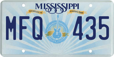 MS license plate MFQ435