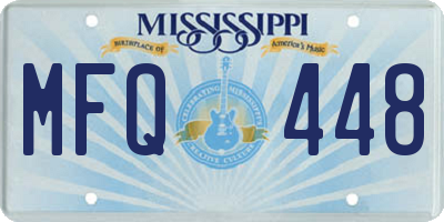 MS license plate MFQ448
