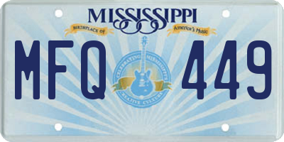 MS license plate MFQ449