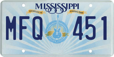 MS license plate MFQ451