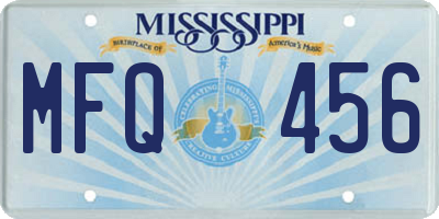 MS license plate MFQ456