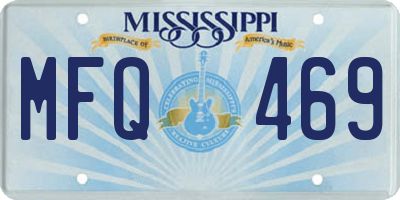 MS license plate MFQ469
