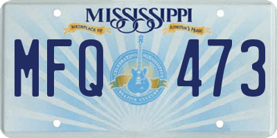 MS license plate MFQ473