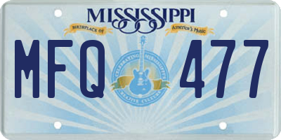 MS license plate MFQ477