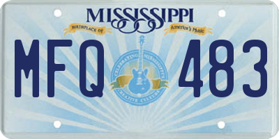 MS license plate MFQ483
