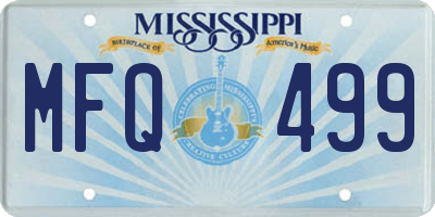 MS license plate MFQ499