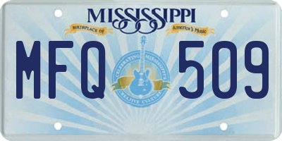MS license plate MFQ509