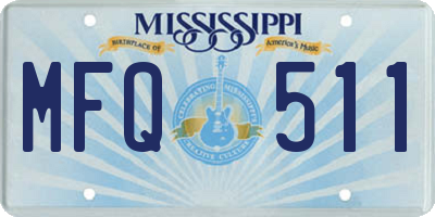 MS license plate MFQ511