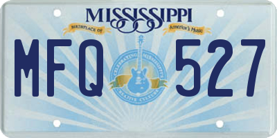 MS license plate MFQ527