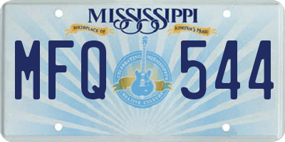 MS license plate MFQ544