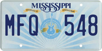 MS license plate MFQ548