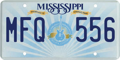 MS license plate MFQ556