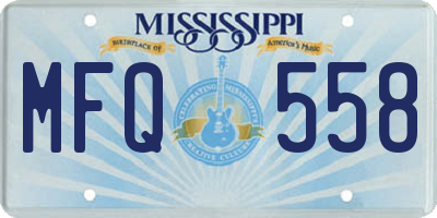 MS license plate MFQ558