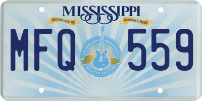 MS license plate MFQ559
