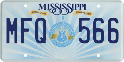 MS license plate MFQ566
