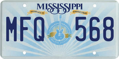MS license plate MFQ568