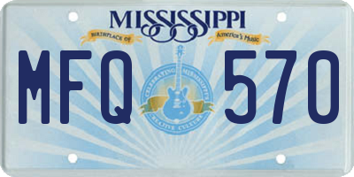 MS license plate MFQ570