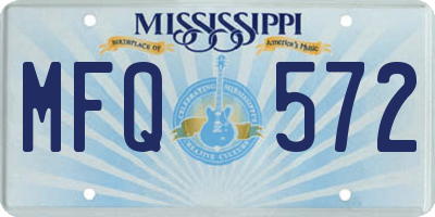 MS license plate MFQ572