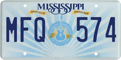 MS license plate MFQ574