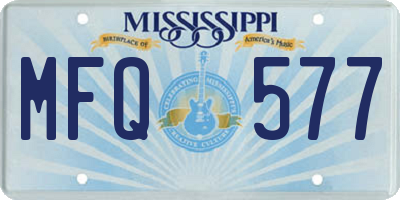 MS license plate MFQ577