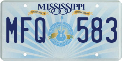 MS license plate MFQ583