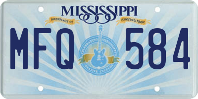 MS license plate MFQ584