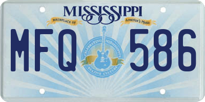 MS license plate MFQ586