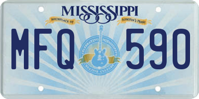 MS license plate MFQ590