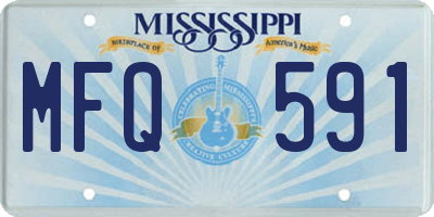 MS license plate MFQ591