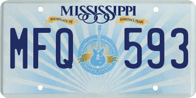 MS license plate MFQ593