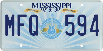 MS license plate MFQ594
