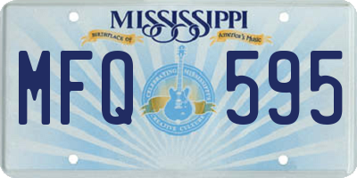 MS license plate MFQ595