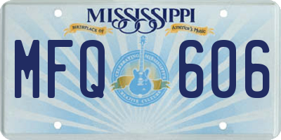 MS license plate MFQ606