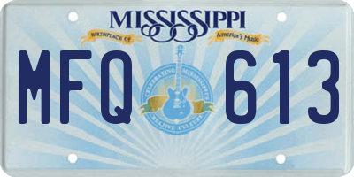 MS license plate MFQ613