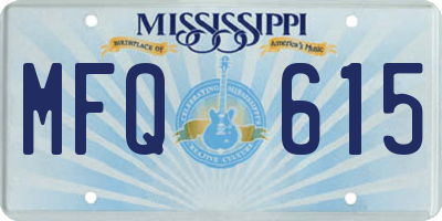 MS license plate MFQ615