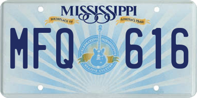 MS license plate MFQ616