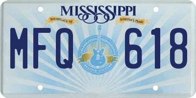 MS license plate MFQ618