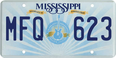 MS license plate MFQ623