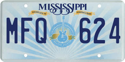 MS license plate MFQ624