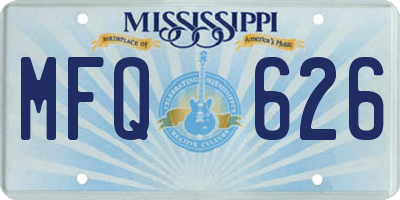 MS license plate MFQ626