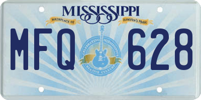 MS license plate MFQ628