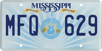 MS license plate MFQ629