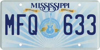 MS license plate MFQ633