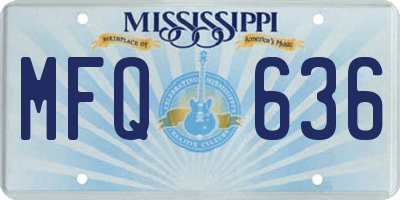 MS license plate MFQ636